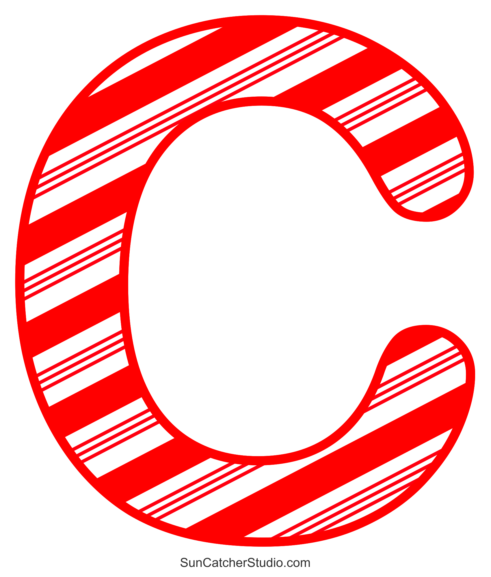 candy cane font (printable stripped christmas lettering) – free